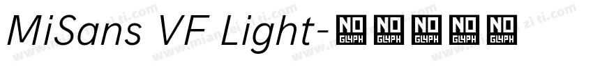 MiSans VF Light字体转换